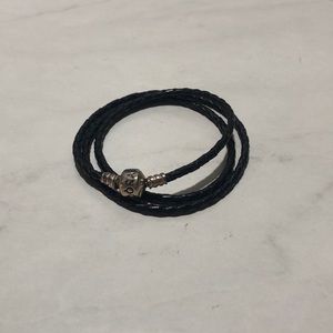 Pandora Black Leather Bracelet